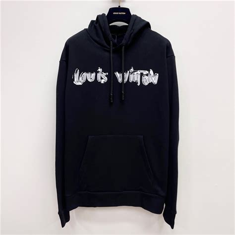 louis vuitton printed hoodie|Louis Vuitton graphic hoodie.